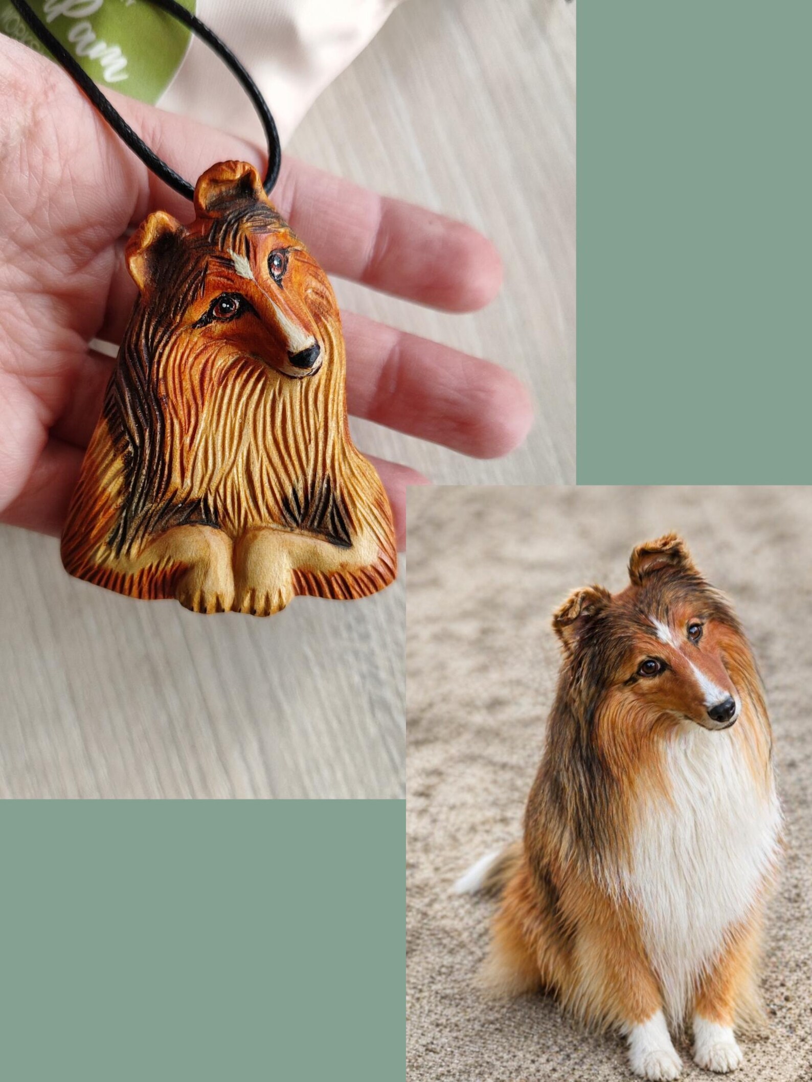 Custom pet portrait necklace