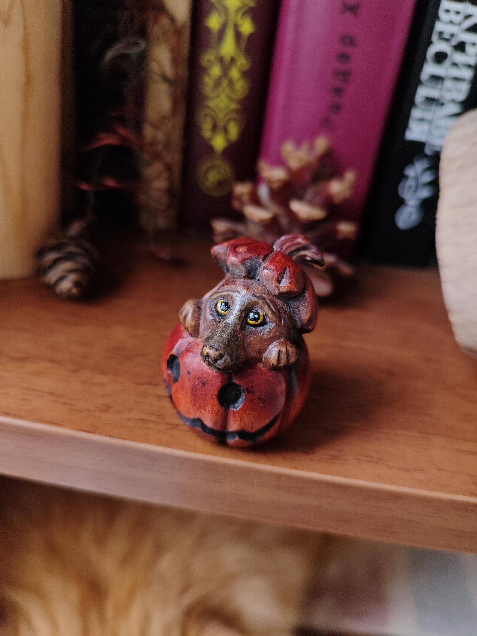 Halloween dachshund figurine