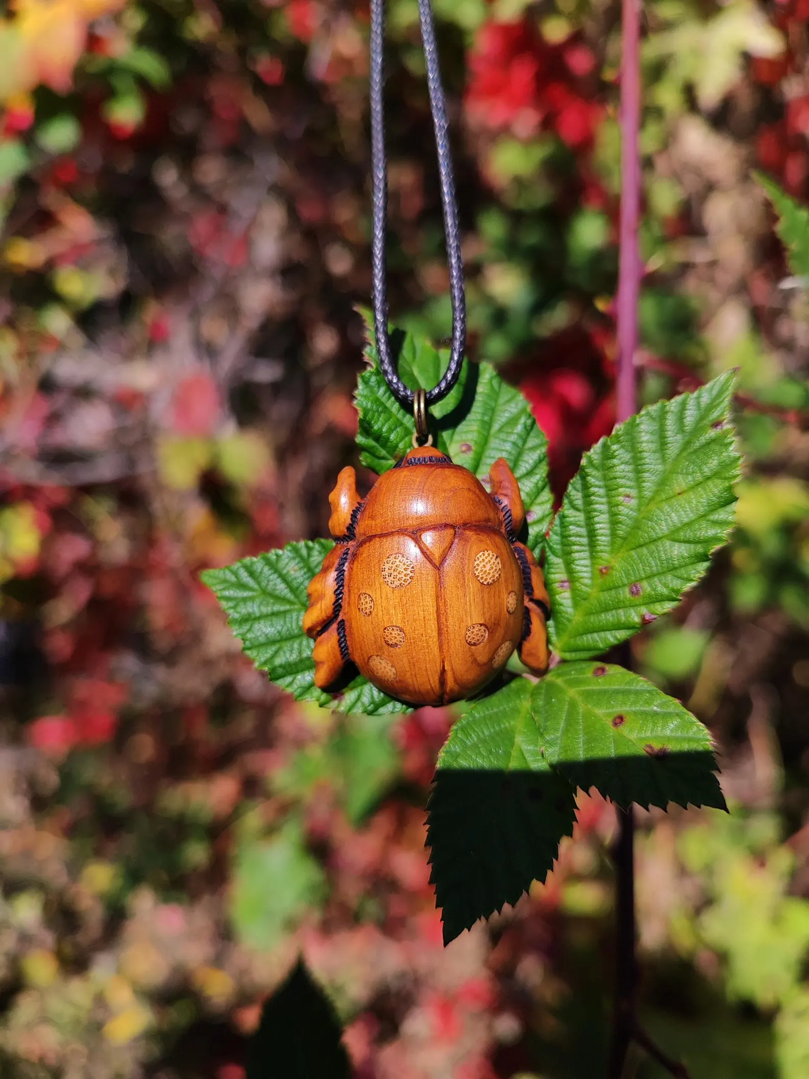 Yellow ladybird pendant